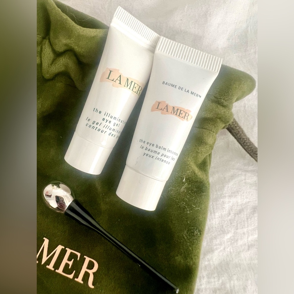 👑✅PRICE FIRM La Mer 6 item package set with Cosmetic bag and Green Velour Pouch - Picture 7 of 16